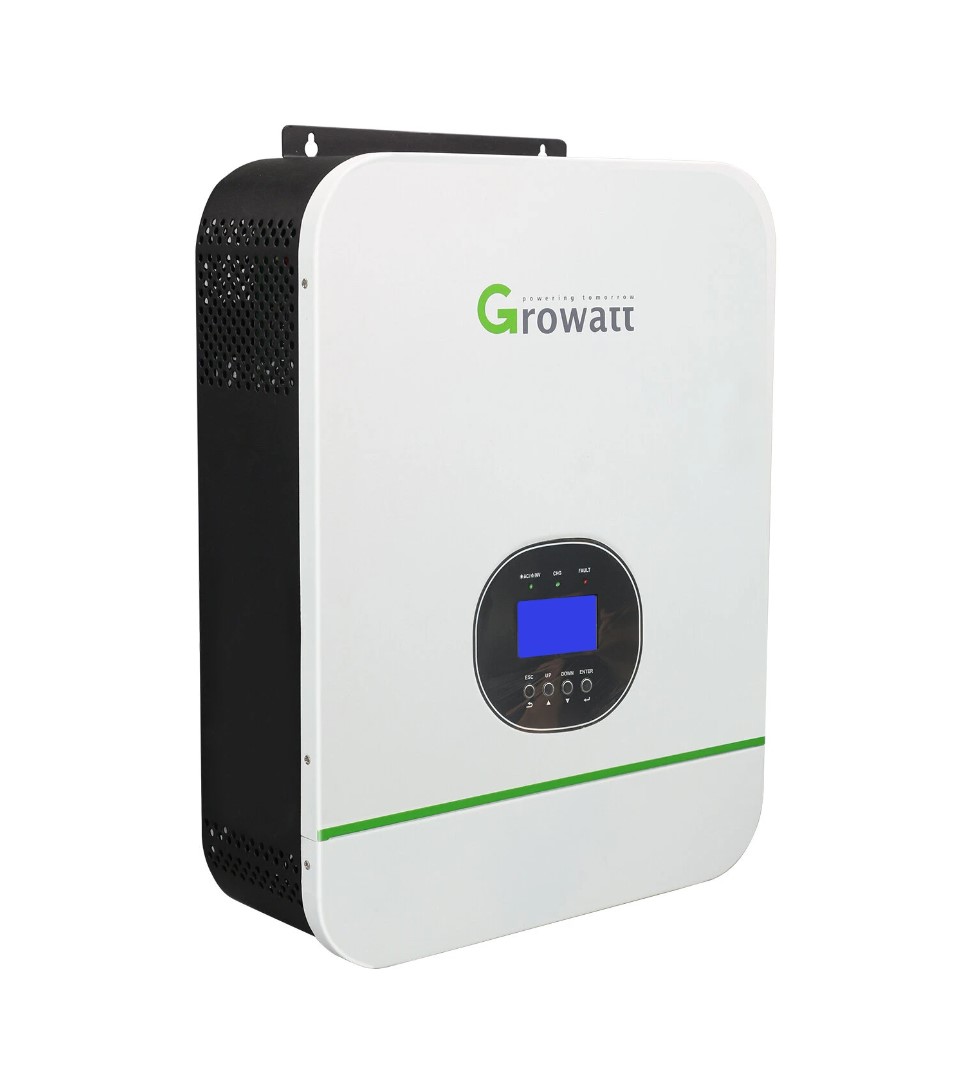 سانورتر 3 کیلووات، 24 ولت، 50 آمپر MPPT برند Growatt مدل SPF3000TL HVM-24